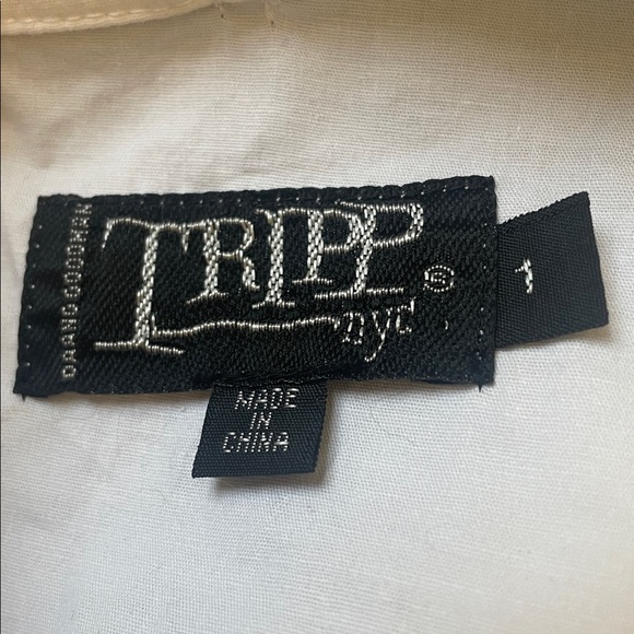 Tripp NYC Black and White Lace-Up Blouse - Picture 4 of 5